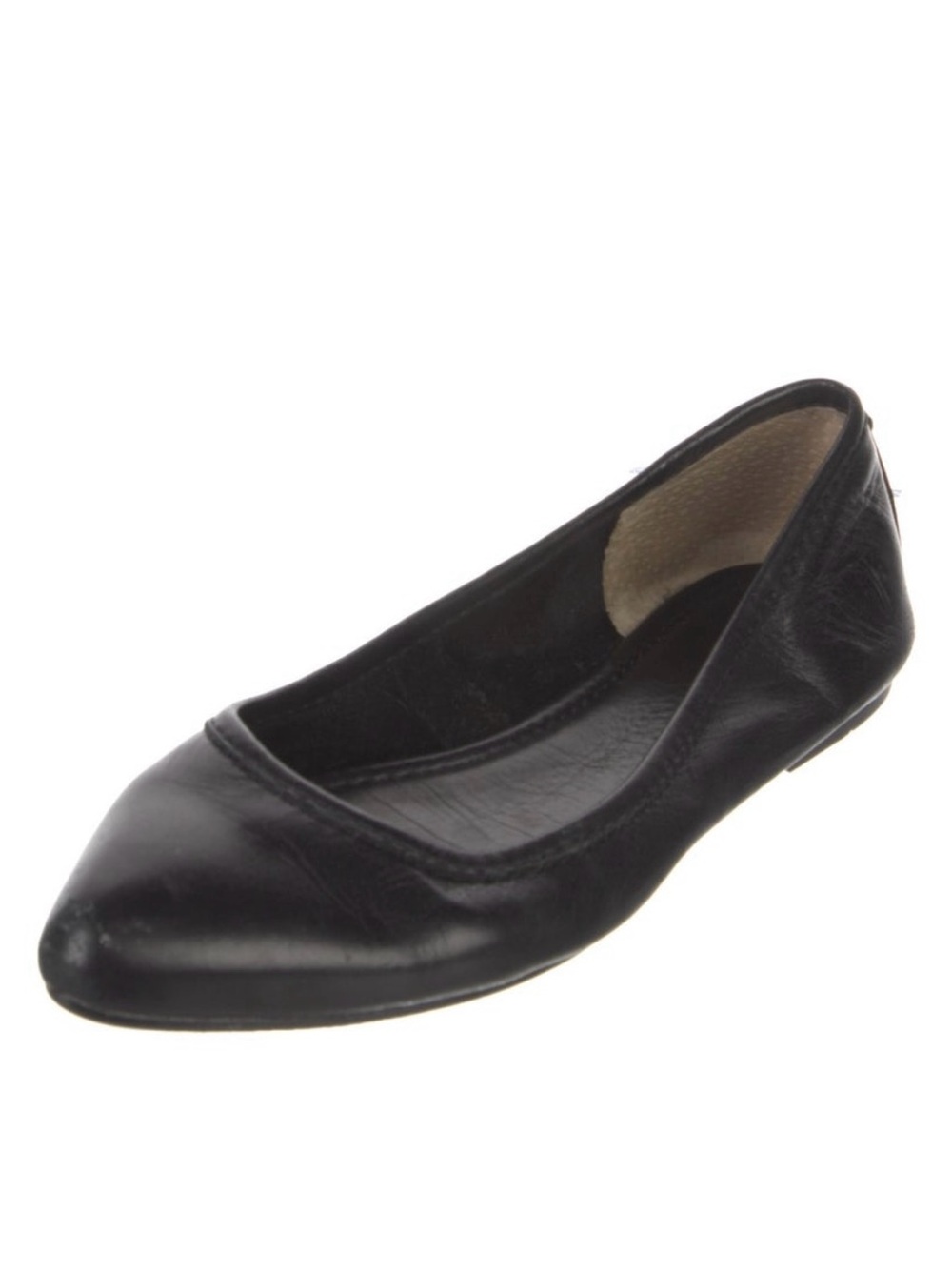 Frye Black Leather Women's Ballet Flat